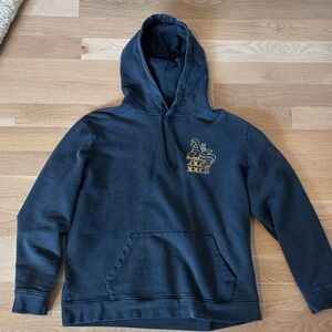 All Saints Black Hoodie with Gold Graphic